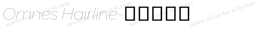Omnes Hairline字体转换